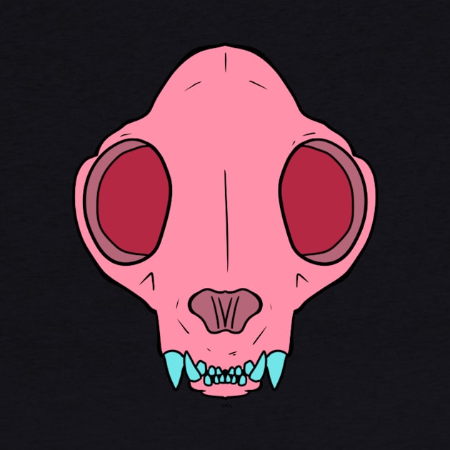 Cat Skull (pink) by KawaiiFer